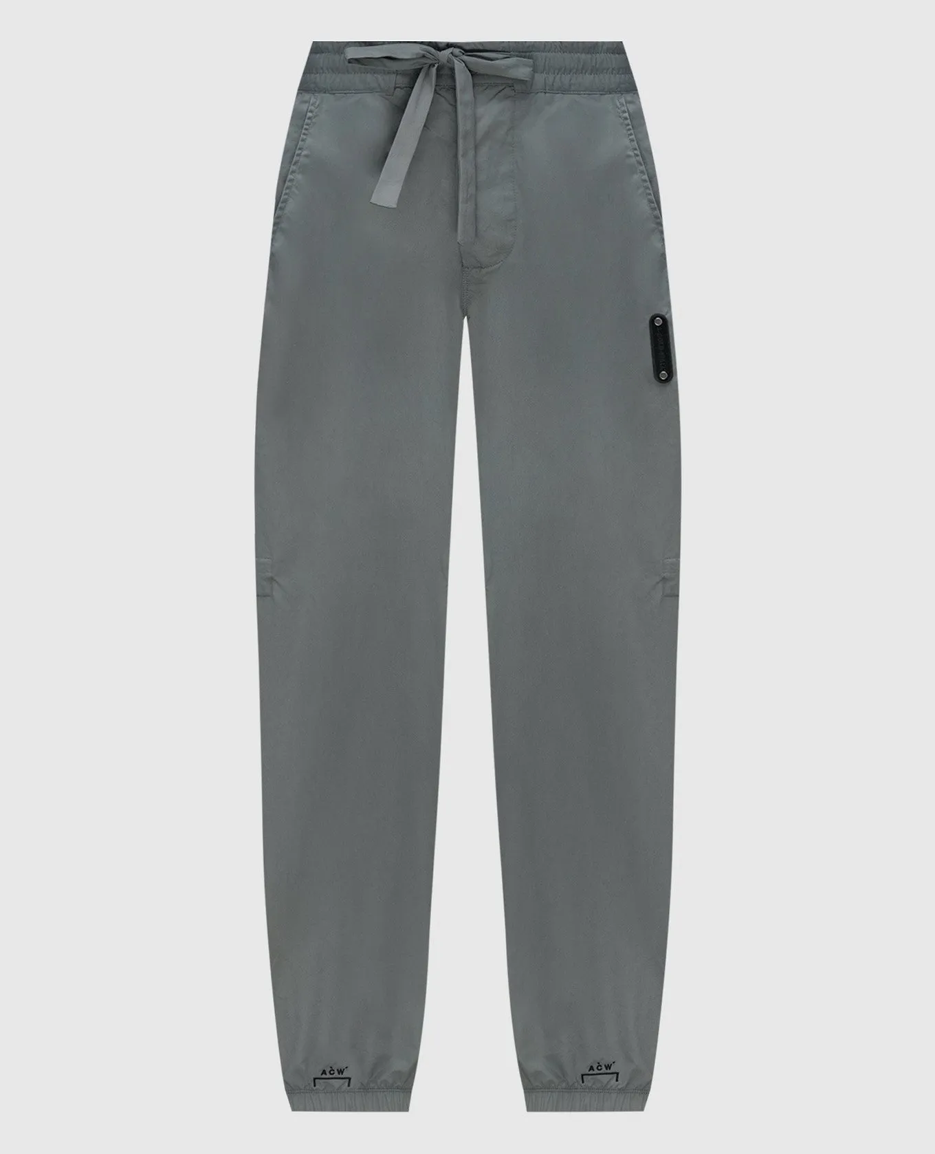 A Cold Wall Gray joggers with logo patch