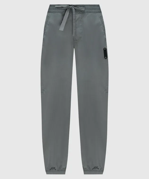 A Cold Wall Gray joggers with logo patch