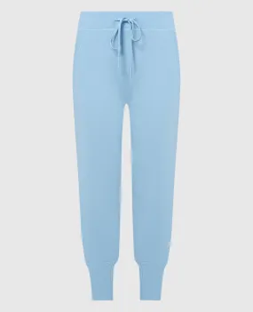 Allude Blue joggers with silk and cashmere