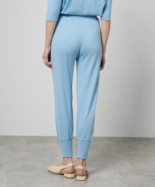 Allude Blue joggers with silk and cashmere