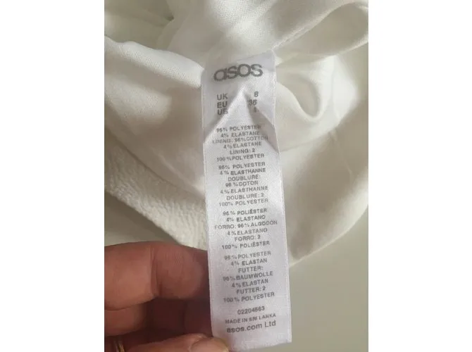 Asos Vestido Blanco 