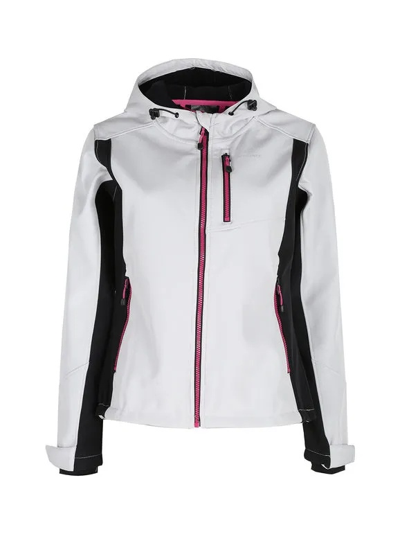 Athl Dpt Chaqueta de mujer impermeable bicolor con capucha e interior polar