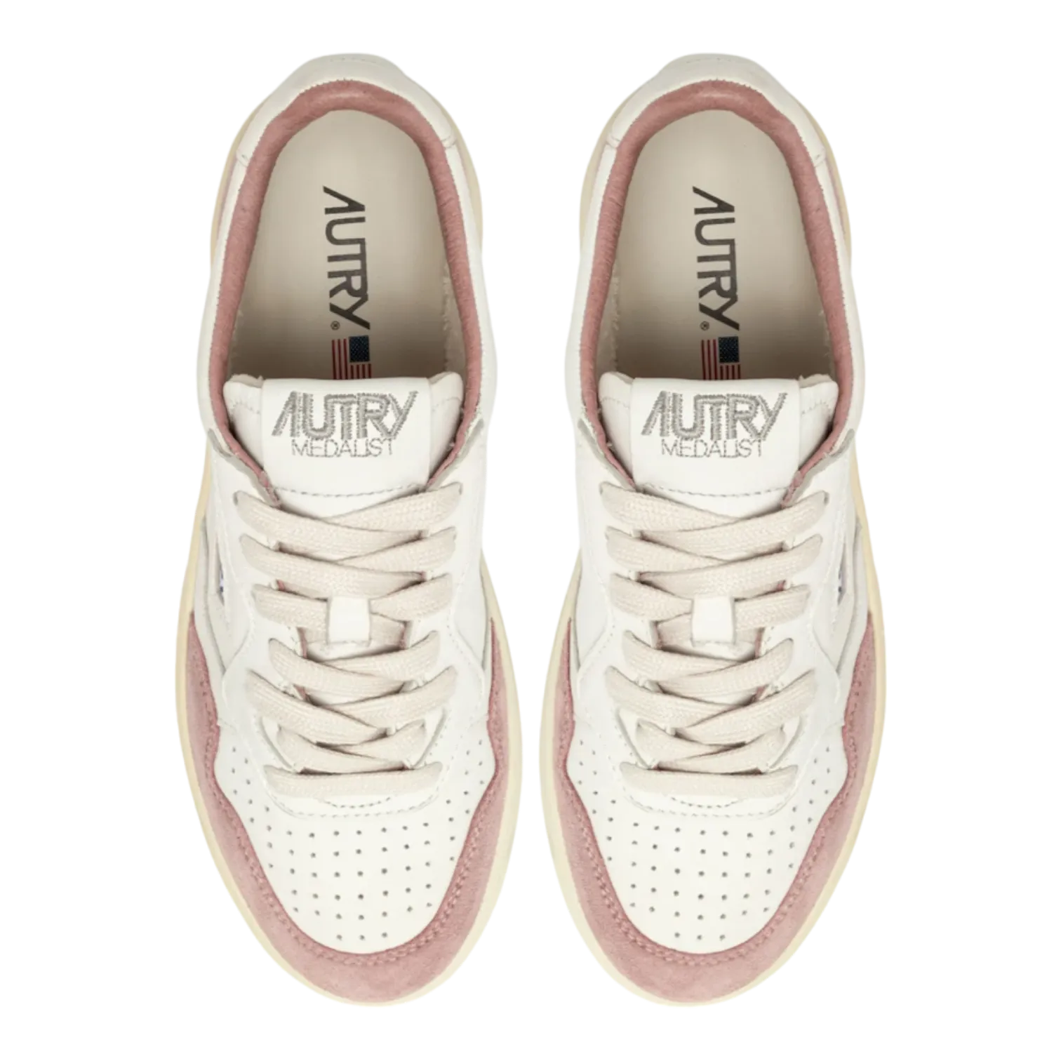 Autry Medalist Low Sneakers for Women Goat-Suede/White AULW-GS28