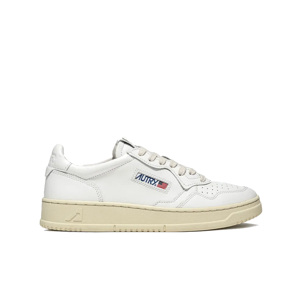 Autry Medalist Low Sneakers Leather White Men AULM-LL15