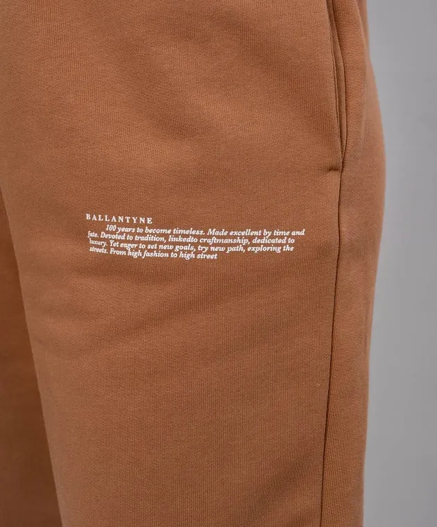 Ballantyne Brown joggers with contrasting logo