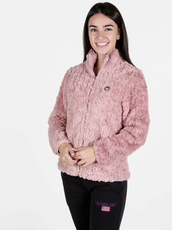 Be Board Chaqueta deportiva de mujer en ecopiel con cremallera.