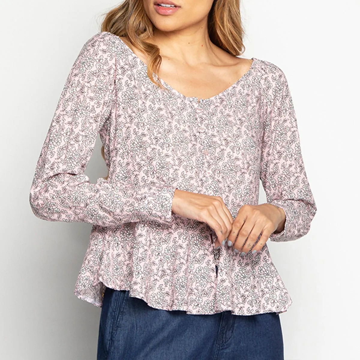 Blusa Manga Larga Estampada Knz Danass