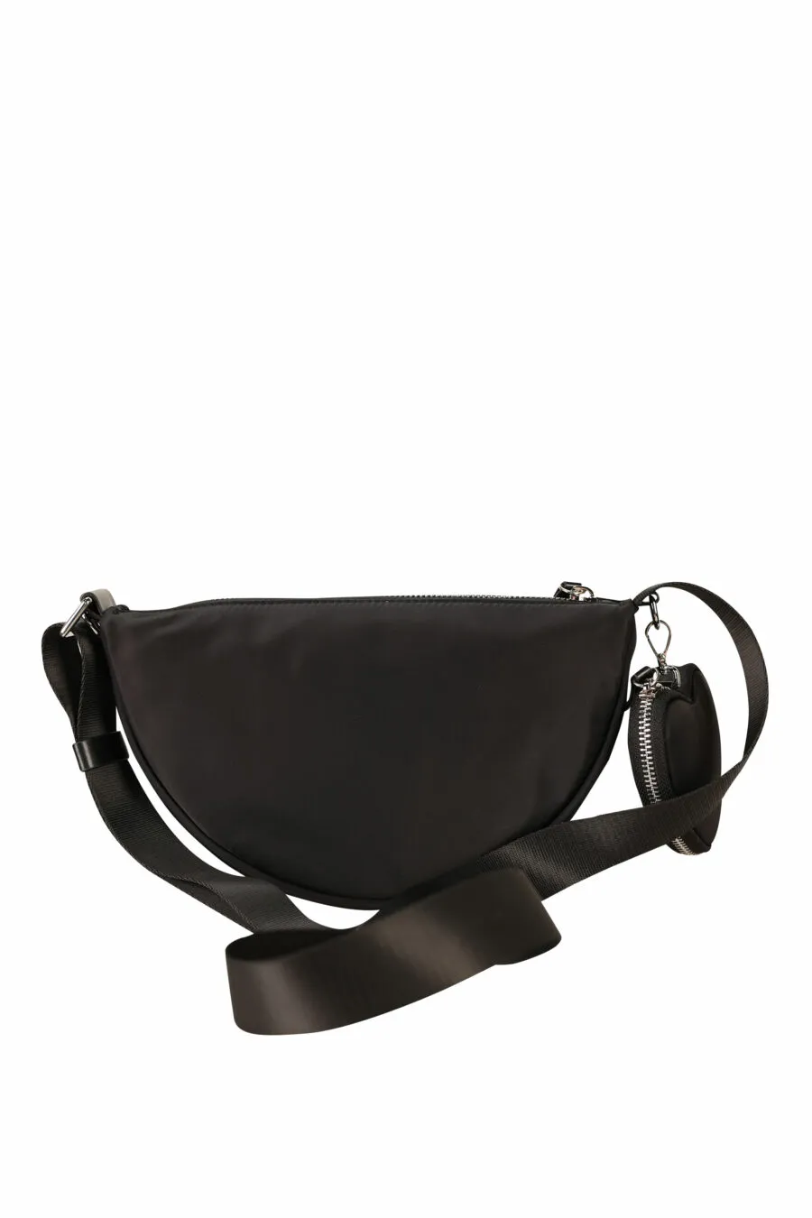 Bolso bandolera negro con logo 