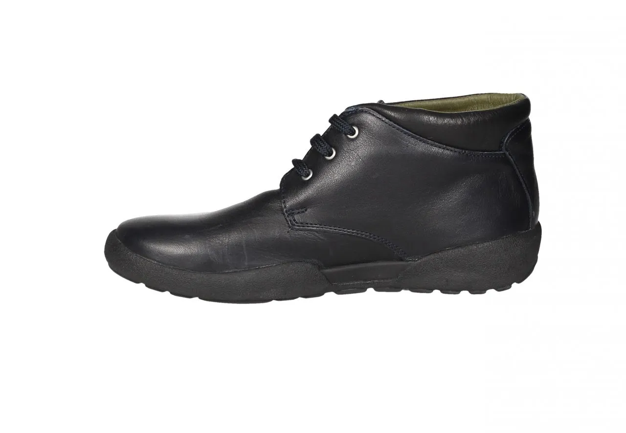 Bota Cordon Piel Azul Wateradapt