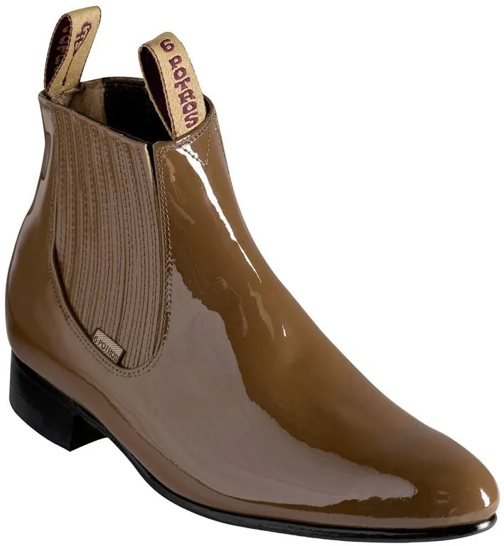 Botines Charros de Charol Color Miel BUF-330MIEL