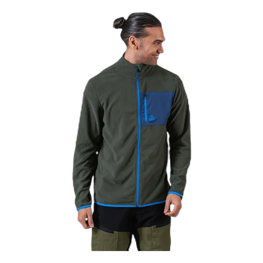 Bula Fleece Jacket Olive green/Blue