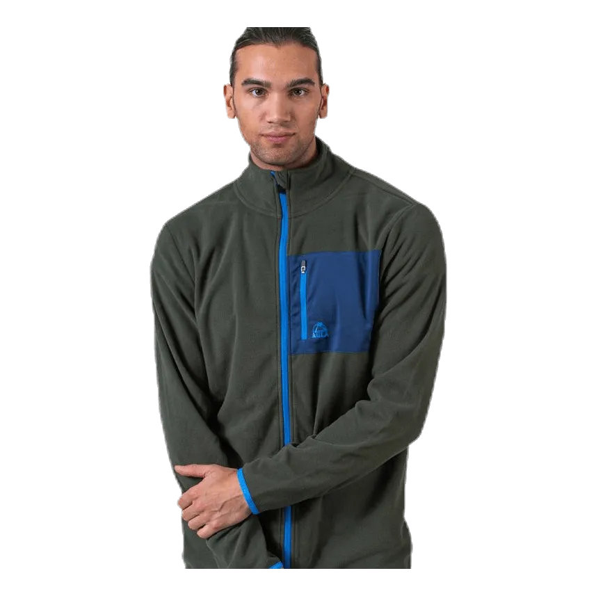 Bula Fleece Jacket Olive green/Blue