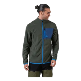 Bula Fleece Jacket Olive green/Blue