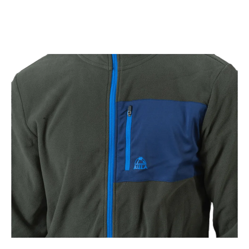 Bula Fleece Jacket Olive green/Blue