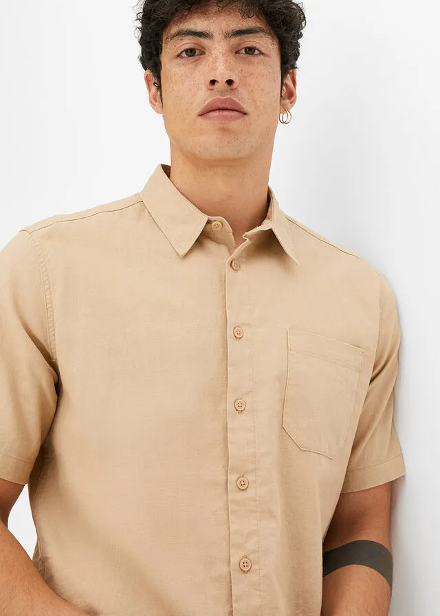 Camisa de manga corta Beige pardo