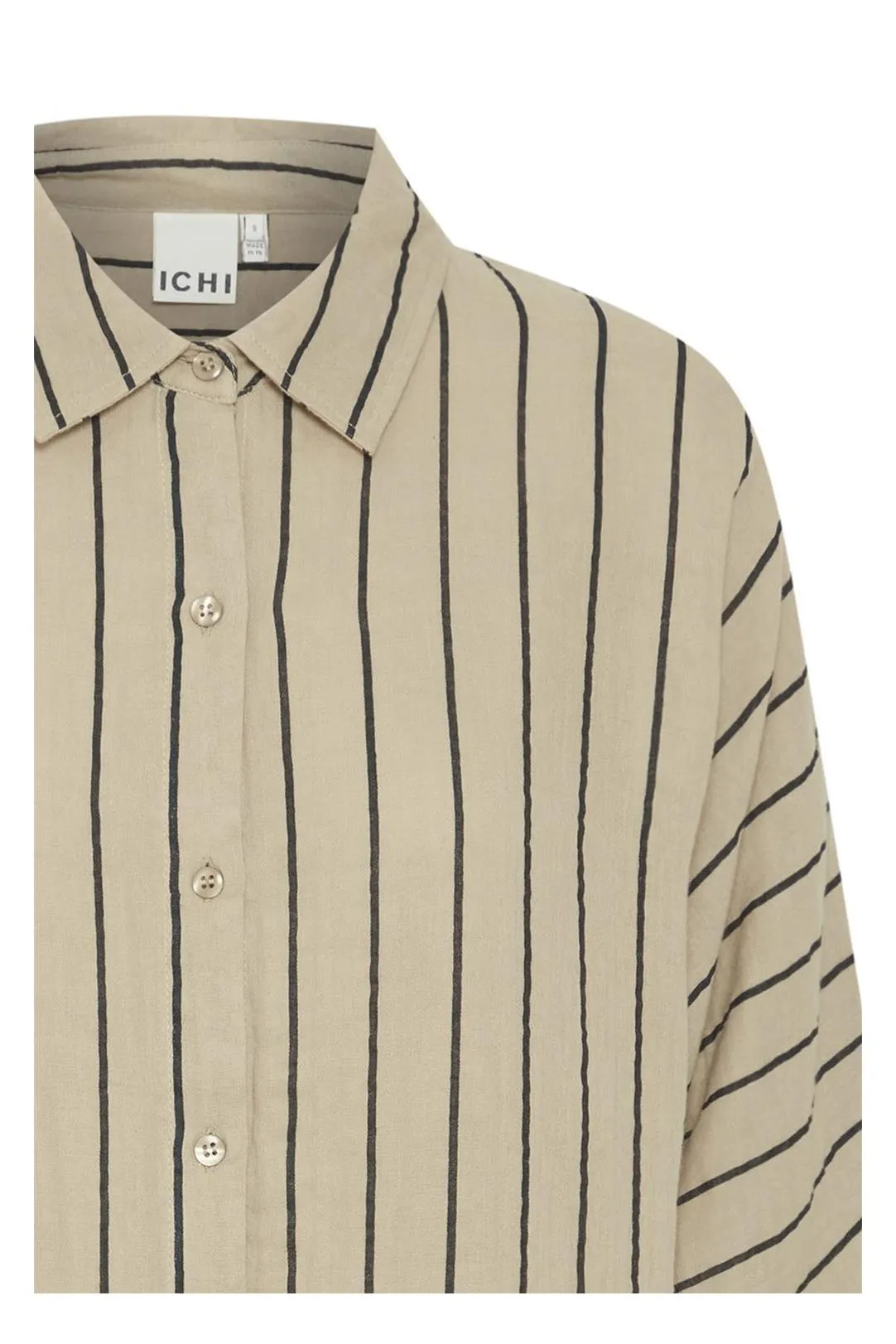 CAMISA LARGA LINO IAFOXA BEIGE