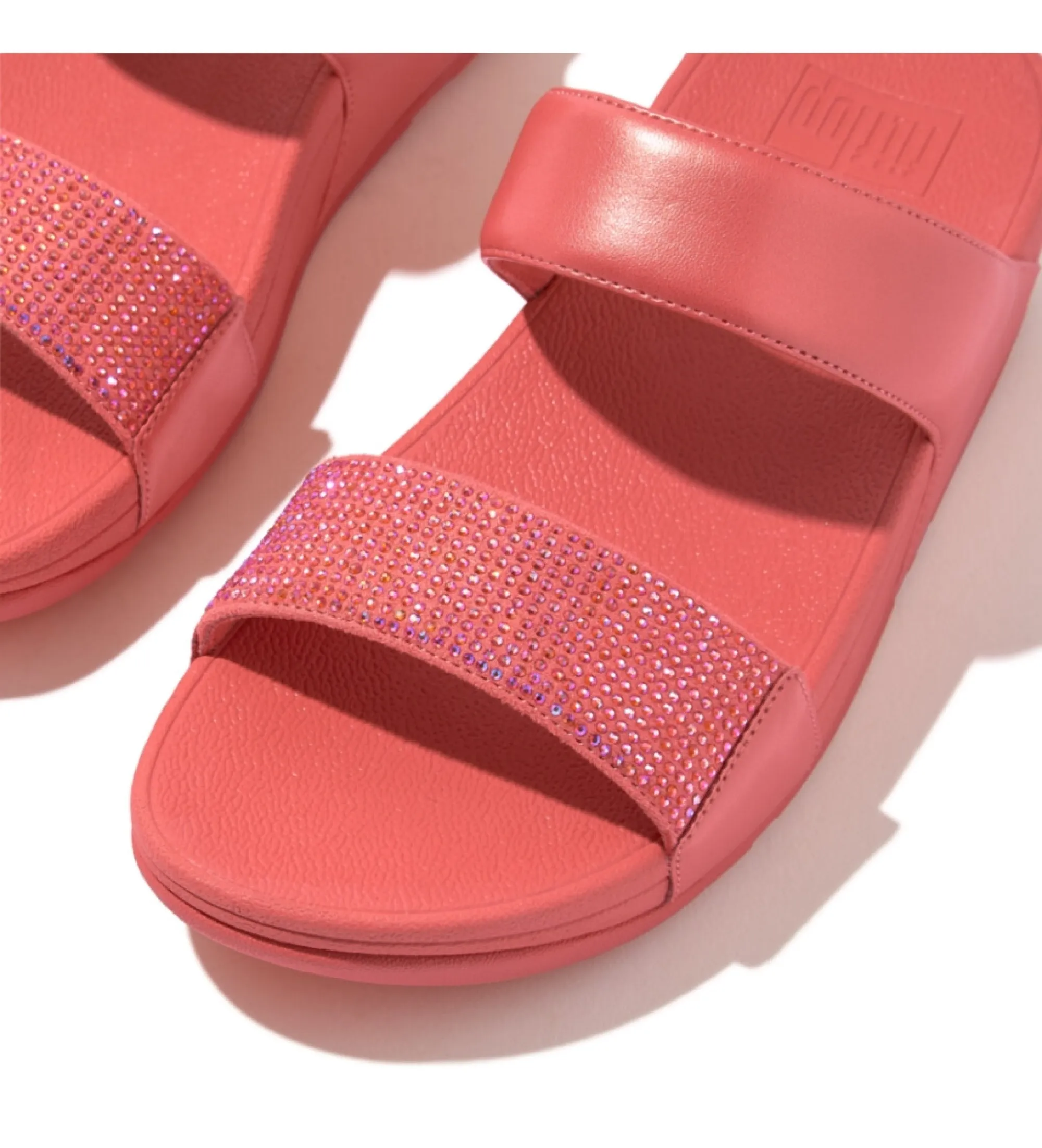 Chanclas Lulu Crystal coral