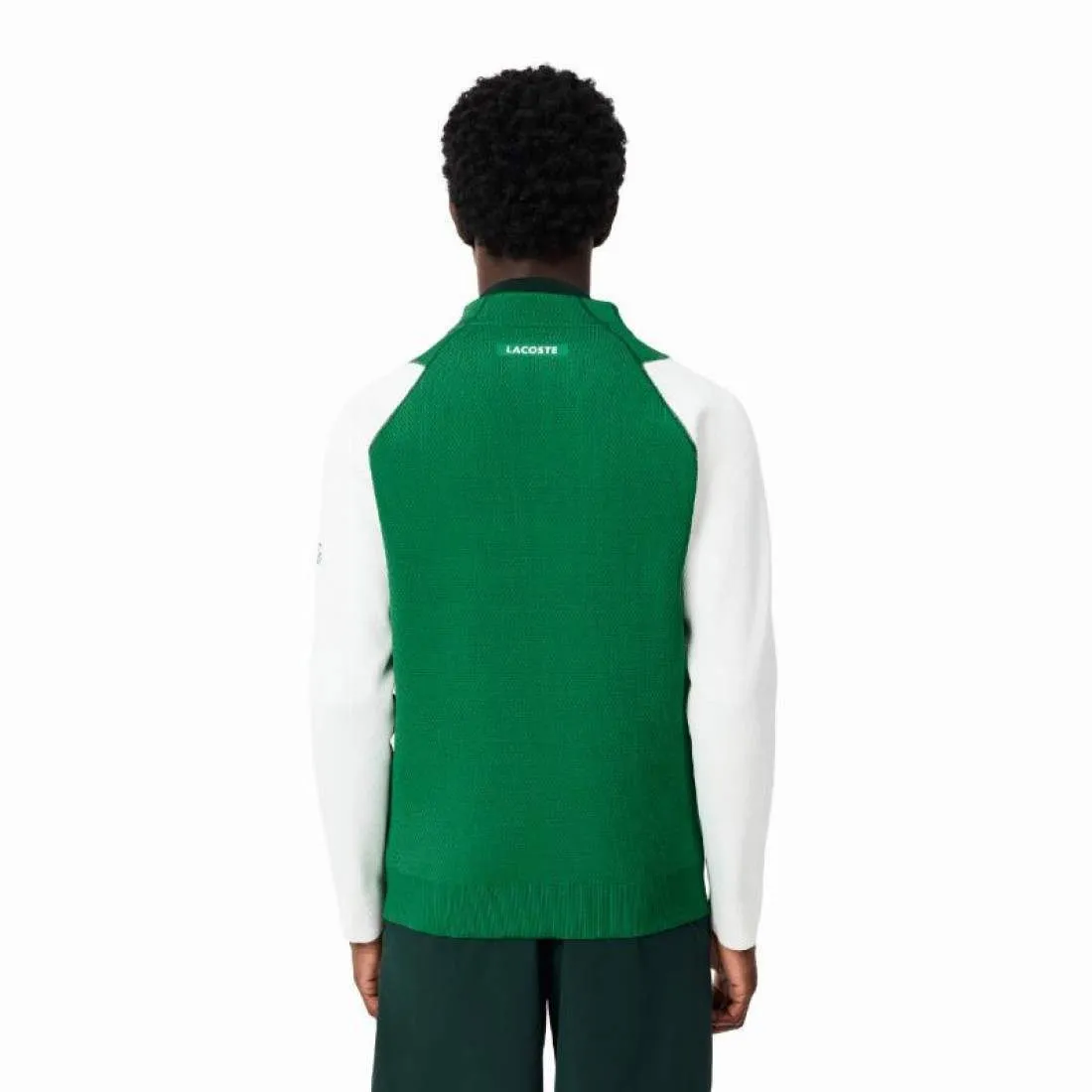 Chaqueta Lacoste Novak Djokovic Verde Blanco | LACOSTE