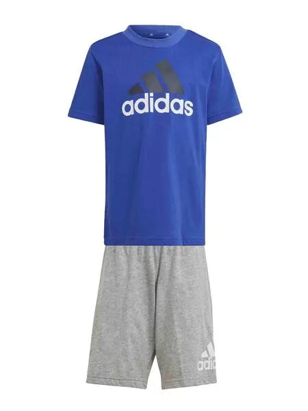 Conjunto Adidas Bos Azul/Gris Jr