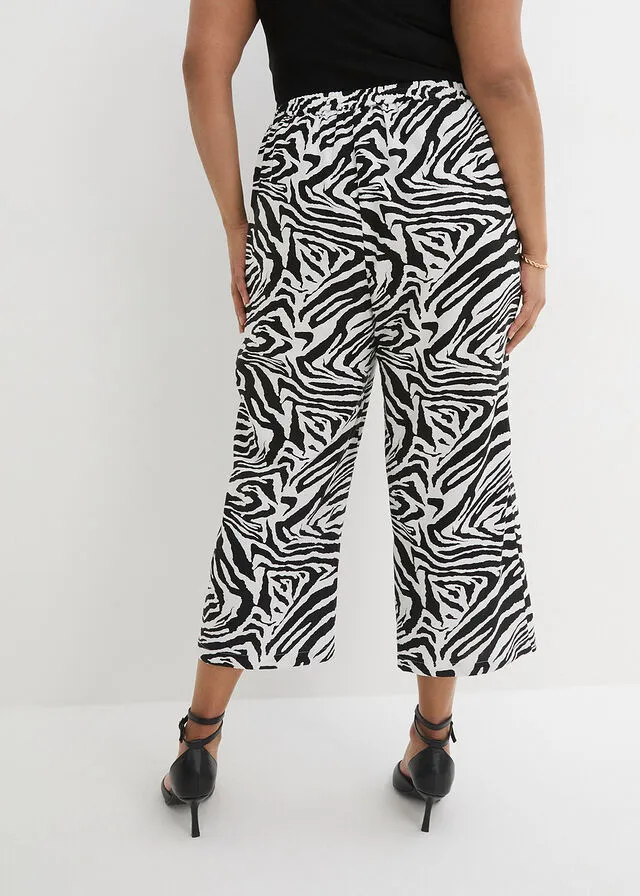 Culotte Negro-blanco estampado