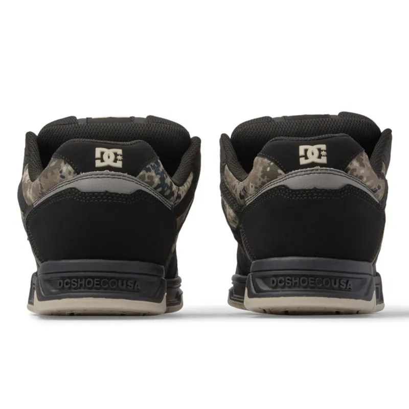 DC Shoes Stag Black / Grey / Brown camo bulky skate sneakers