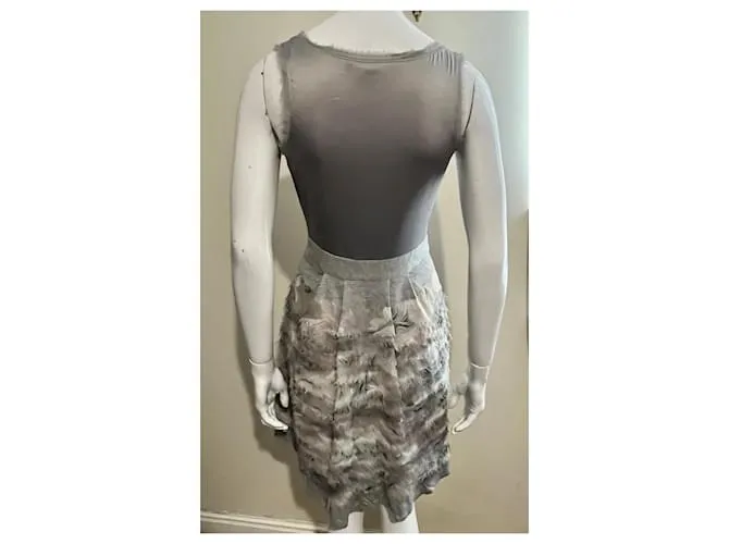 Diane Von Furstenberg Vestido de bailarina DvF Plata Gris 