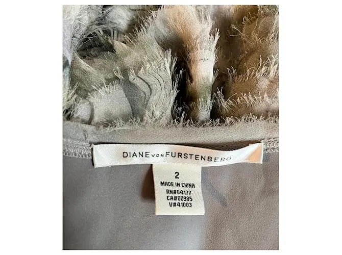 Diane Von Furstenberg Vestido de bailarina DvF Plata Gris 