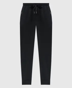 Dolce&Gabbana Blue joggers with metallic logo