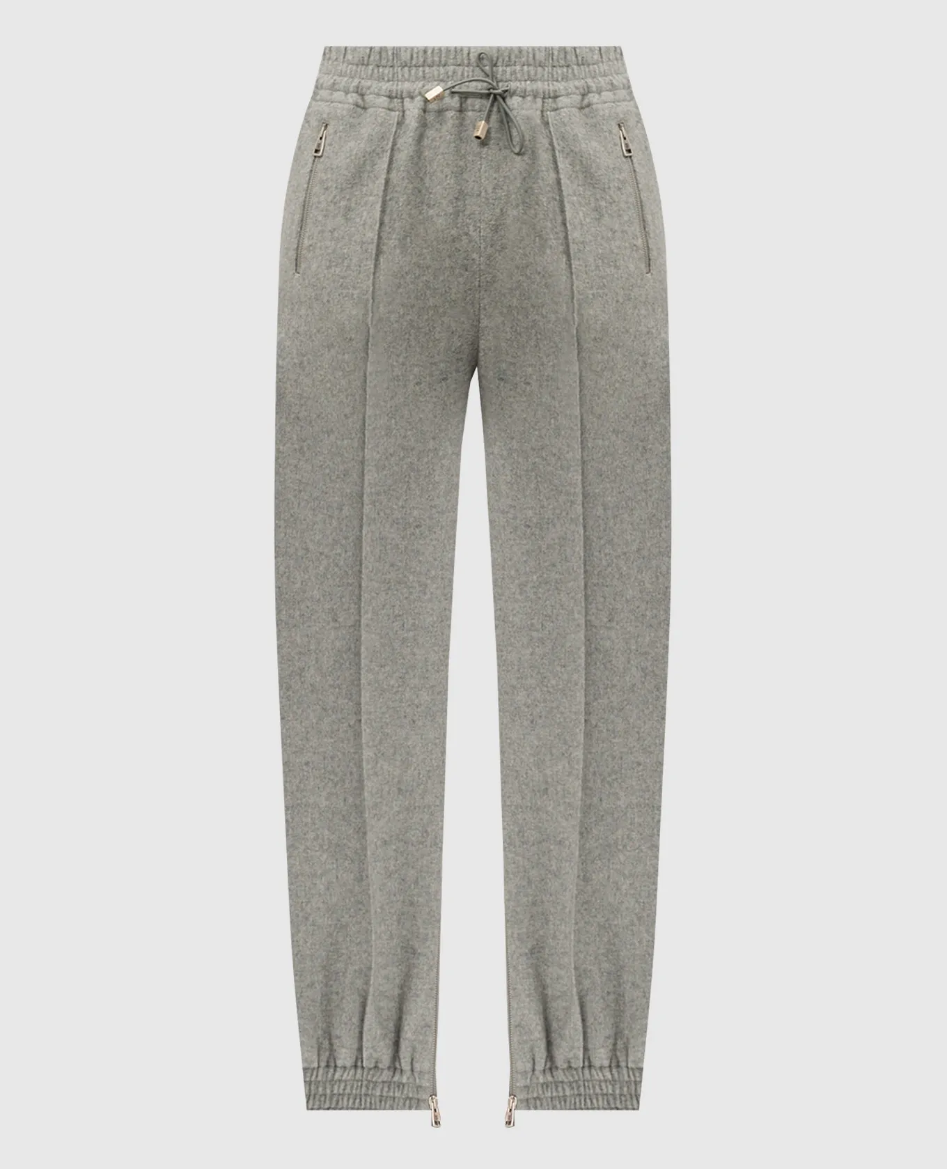 Ermanno Scervino Gray melange joggers with wool