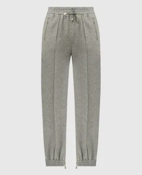 Ermanno Scervino Gray melange joggers with wool