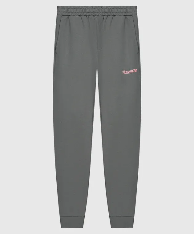 Helmut Lang Gray joggers with logo print