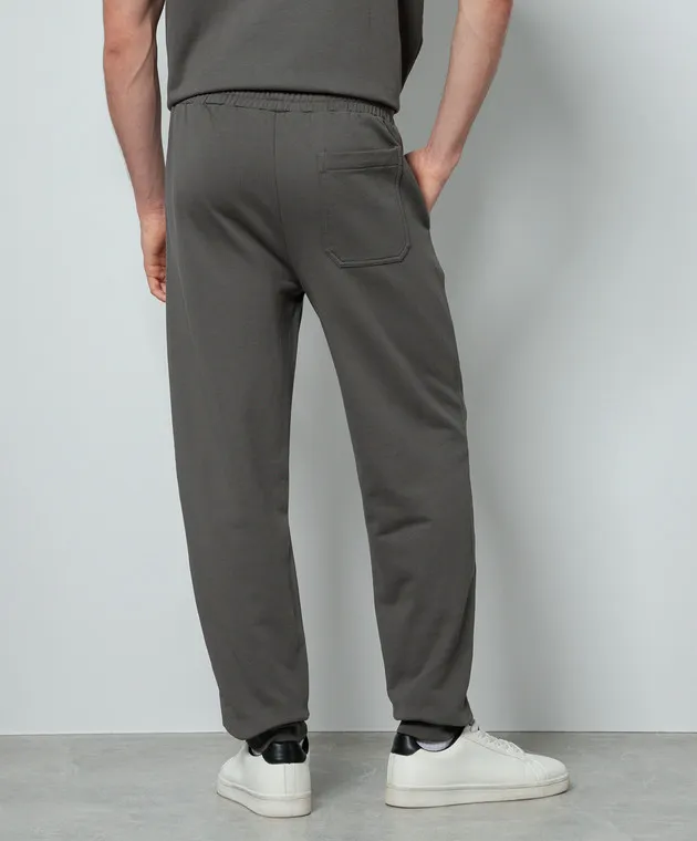 Helmut Lang Gray joggers with logo print