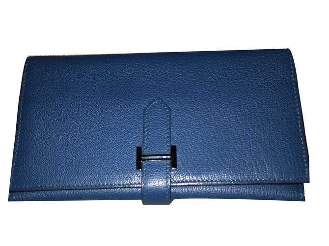 Hermès carteras Azul 