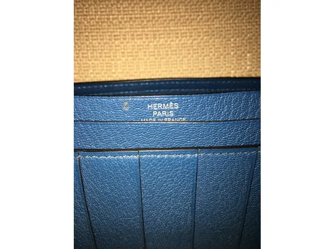 Hermès carteras Azul 