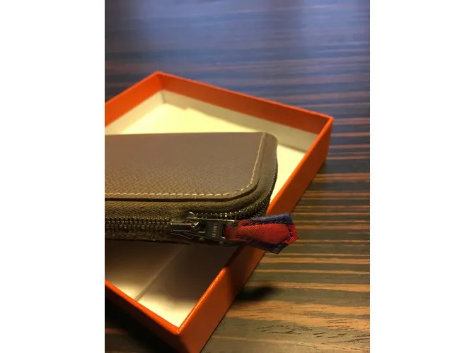 Hermès carteras Gris pardo 