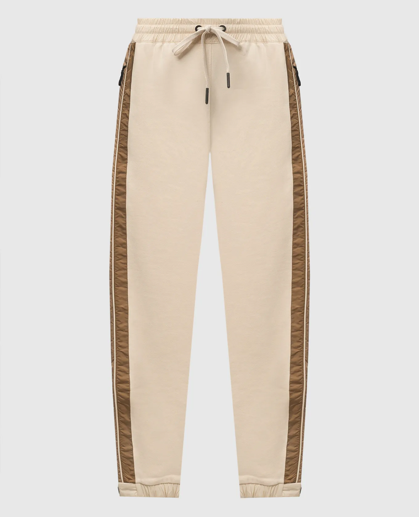 Moncler Grenoble Beige joggers with stripes