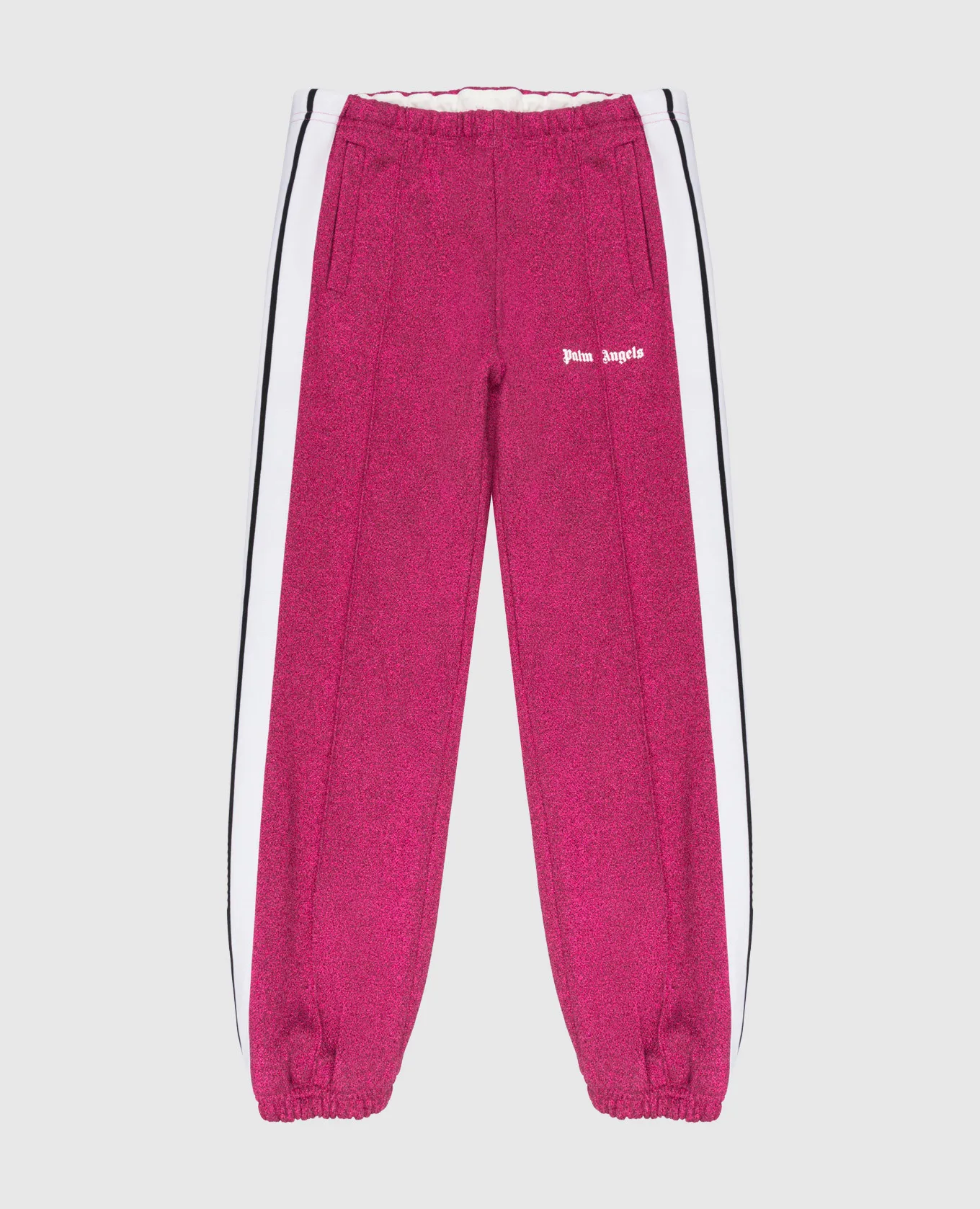 Palm Angels Children's raspberry joggers with stripes