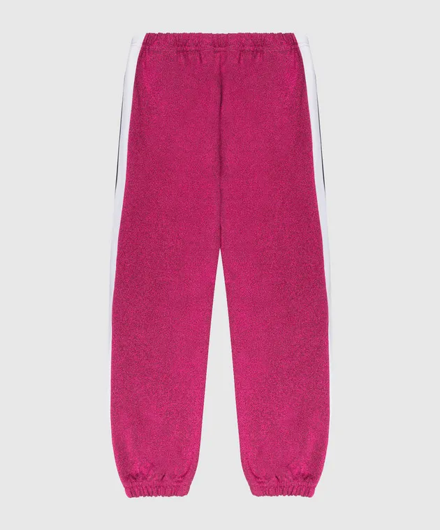 Palm Angels Children's raspberry joggers with stripes