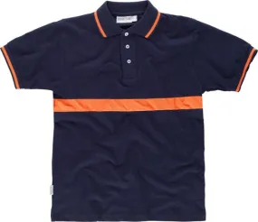 Polo manga corta Marino / Naranja