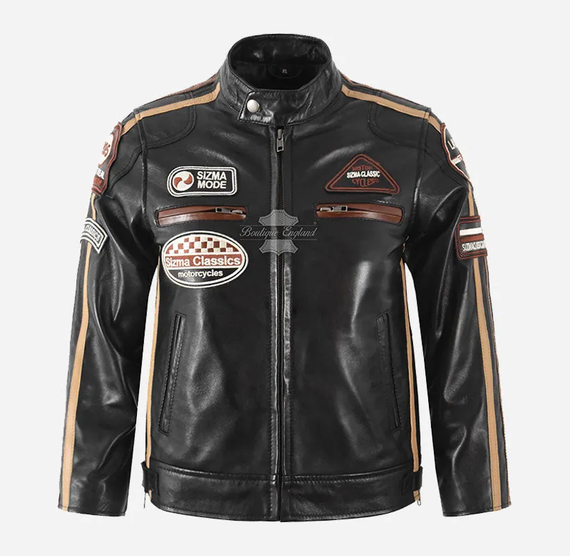 SIZMA Biker Leather Jacket For Kids