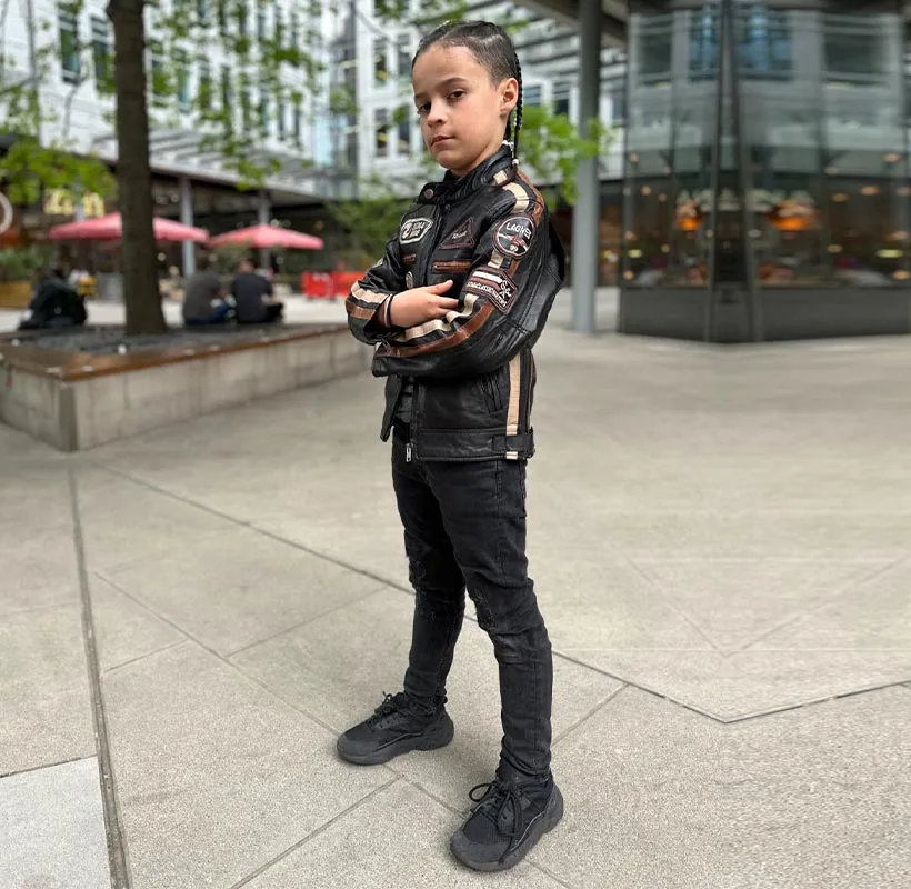 SIZMA Biker Leather Jacket For Kids