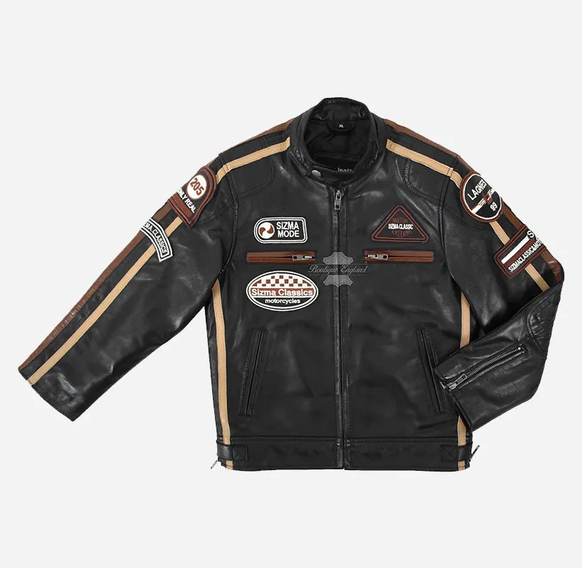 SIZMA Biker Leather Jacket For Kids