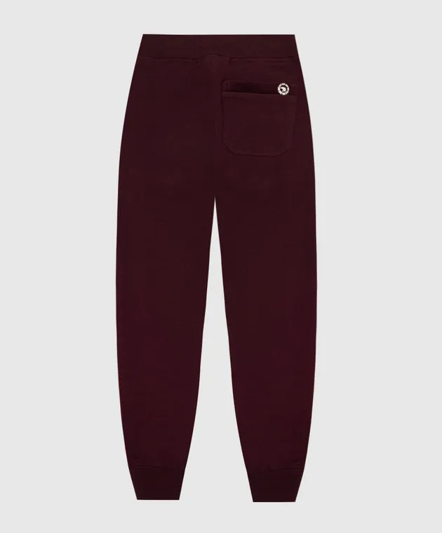 Stefano Ricci Children's burgundy joggers