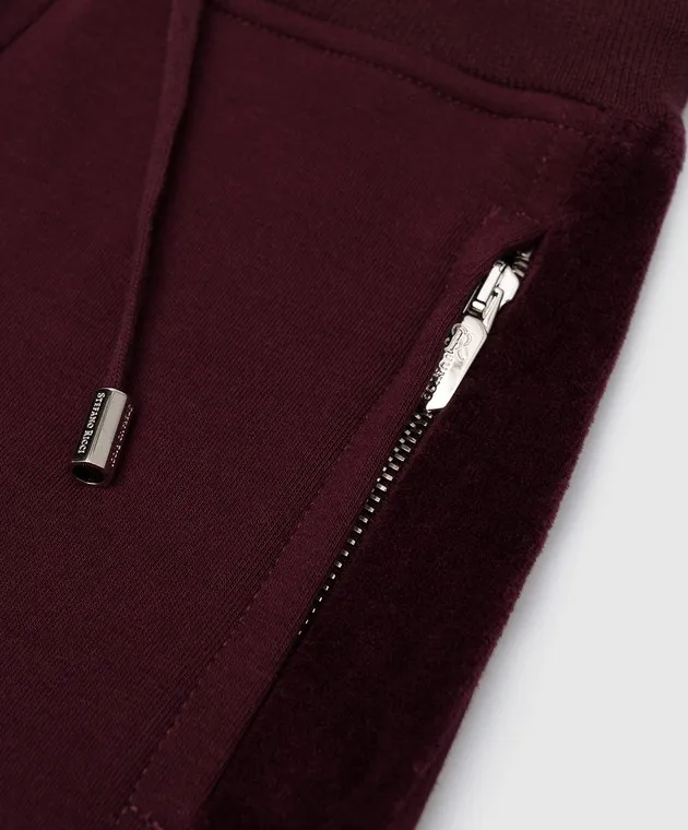 Stefano Ricci Children's burgundy joggers