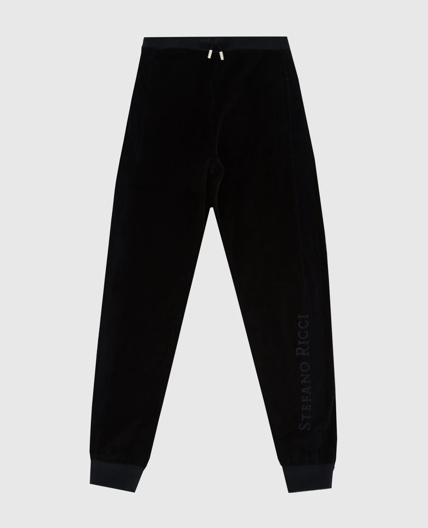 Stefano Ricci Kids velor joggers with logo embroidery