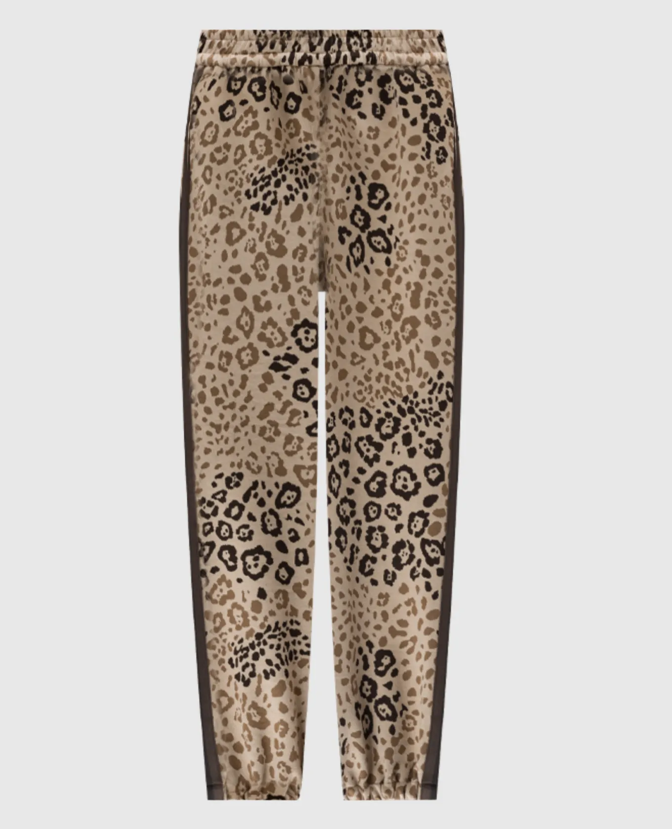 Twinset Beige joggers in a leopard pattern