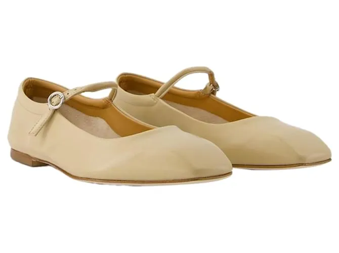 Una bailarina - Aeyde - Cuero - Latte Castaño Beige 