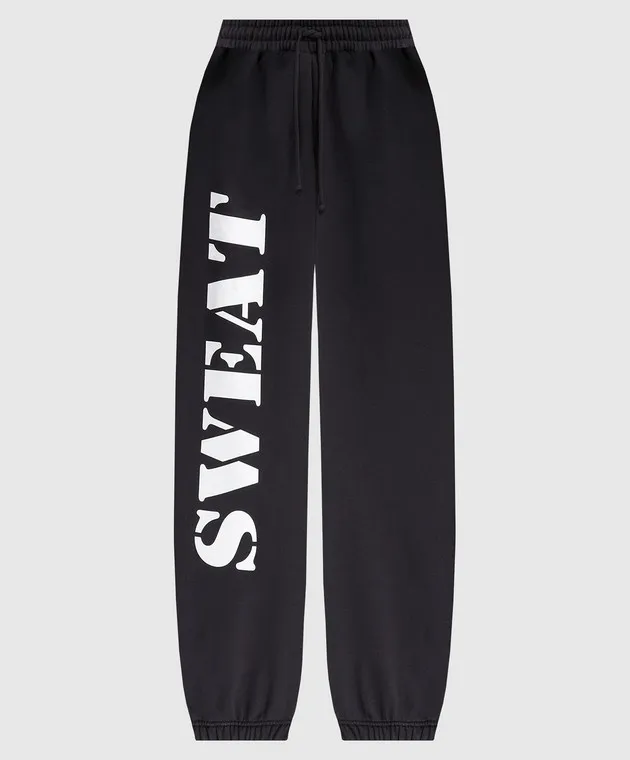 Vetements Black printed joggers