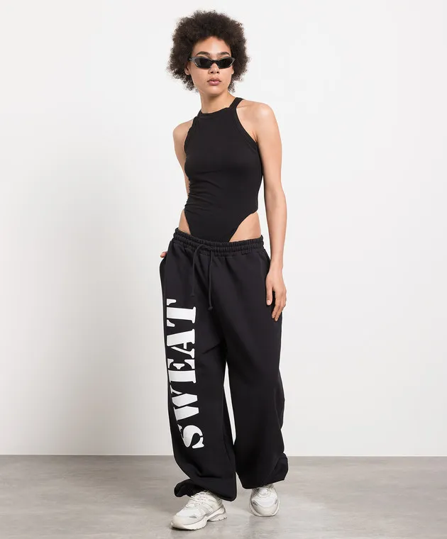 Vetements Black printed joggers