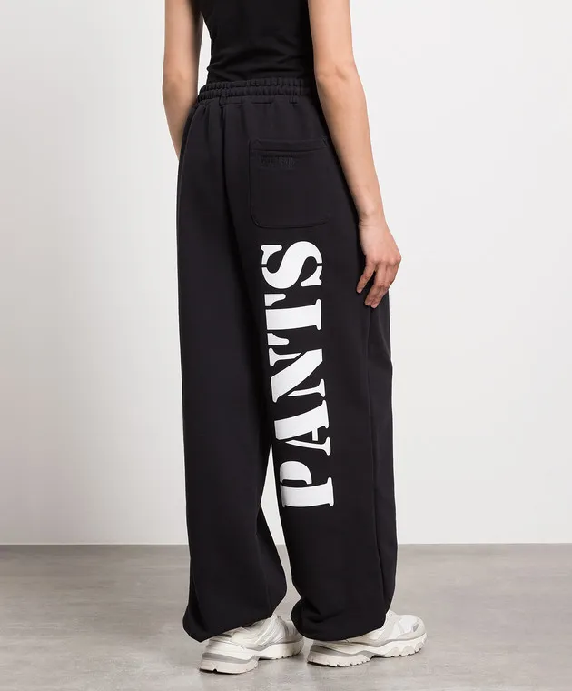 Vetements Black printed joggers